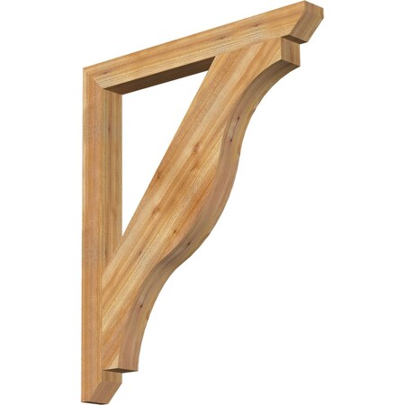 Ekena Millwork Funston Slat Rough Sawn Bracket, Western Red Cedar, 4"W x 40"D x 48"H BKT04X40X48FST06RWR